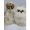 Image 3 : Indigenous Folk Art - Genuine Marmot Fur Owl Nest w/ Owl Family 7.5T (9 Pieces) 