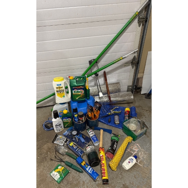 Collection Of Outdoor Products & Necessities - Gutter Axe Pest Control  New Pruning Shears & More