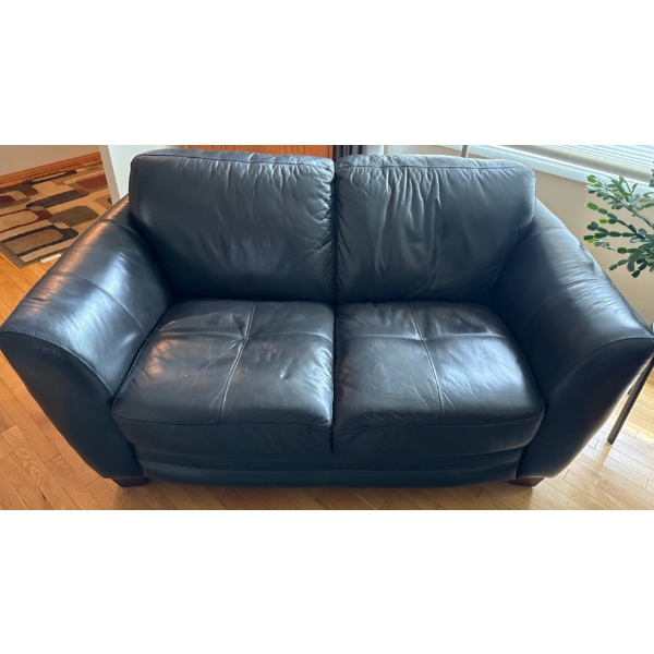 Black Loveseat - 66W, 37D, 35T