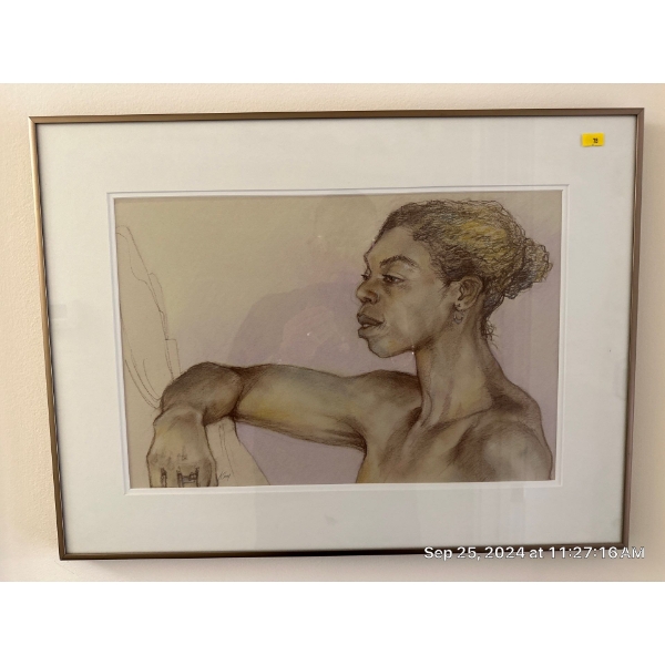 Kim Christianson - Reflections - African Woman Pastel 24 x 18 