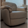 Image 3 : Natuzzi Genuine Leather Club Chairs w/ Faux Fur Throw Blanket 