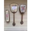 Image 1 : Vintage 3-Piece Vanity Set with Hand Mirror, Hairbrush, and Clothes Brush