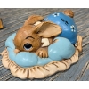 Image 4 : Pendelfin Blue Sleeping Rabbits (Largest is 4" Long): 'Twins', 'Poppet', 'Dodger', and Sick Rabbit 