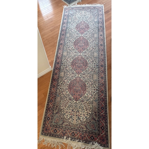 Antique Fine Persian Kerman Hallway Runner Rug w/ Botanicle Pattern 76x26