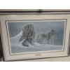Image 1 : Numbered Print 1204/4500 "Winter Trackers", Artist Robert Bateman, 43.5 x 30 Framed Under Glass