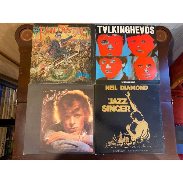 Records: David Bowie, Neil Diamond, TalkingHeads & Elton John 
