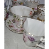 Image 9 : China: Royal Swan, Royal Albert, More- B&W Deep Plate 11 X 10 and Glass Vase 6" Top, 10 T