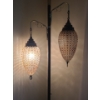 Image 3 : Vintage Floor Lighting w/ Hanging Glass Shades 95 T as Shown/ Adjustable Pole Height 