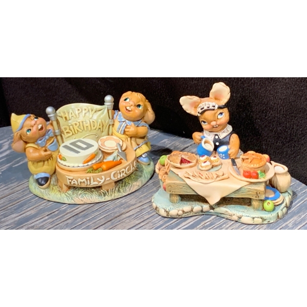 Pen Delfin Figures -  'The Anniversary' Happy Birthday & 'The Buffet' (7W, 4.5T) 