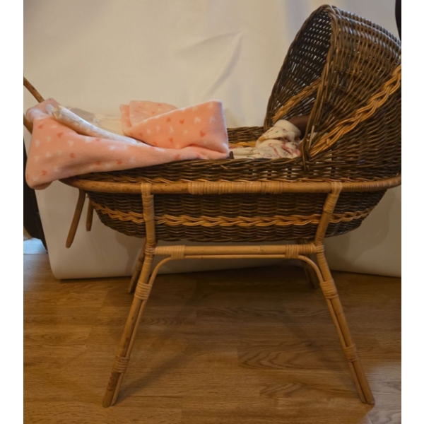 Porcelain Baby in Basinet - 31W, 15D, 26T