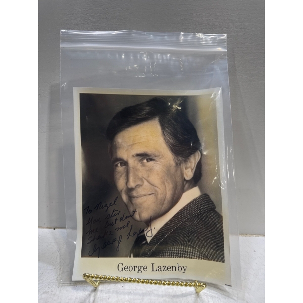 Signed Headshot of George Lazenby