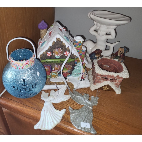 Sugarplum Bakery Holiday Home 7 T, Angel Ornaments, Soapdish 7.5 T and More!