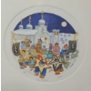 Image 2 : "Village Traditions",Artist: Barbara Lavallee, 365/750, Offset Lithograph Framed Under Glass 19 X 19