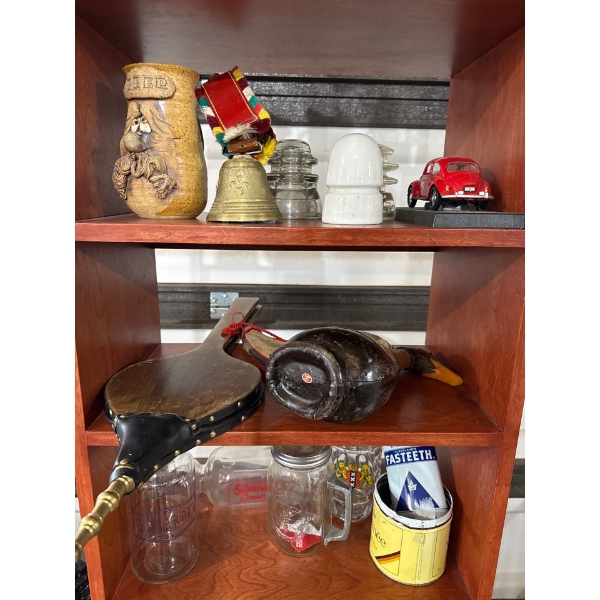 Vintage & Antiques Collection Incl. Insulators, Italy Decanter and More 
