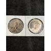 Image 1 :  1967 Canada goose Silver Dollar x2 46.6g .800 Silver