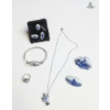 Image 1 :  Collection Of Vintage Dutch Delft Porcelain Costume Jewelry , 