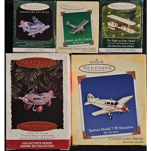 Hallmark Keepsake Collectable Airplane Ornament Assortment (5 Pieces)