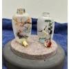 Image 3 : Glass Hand Painted Birds Snuff Bottles 2.75H & 3H