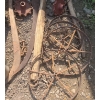 Image 8 : Farm Implements, Wagon Parts, and Metalware Lot