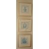 Image 1 : Malou Oi Yee Hung - 3 Framed Chinese Etchings Depicting Antique Porcelain Vessels 9x9