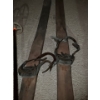 Image 4 : two antique sets of downhill skis, including a number of sets of bamboo poles