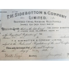 Image 2 : Collectible Vintage Share Certificate For T.H. Sidebottom & Company Limited, Dated May 15, 1898.