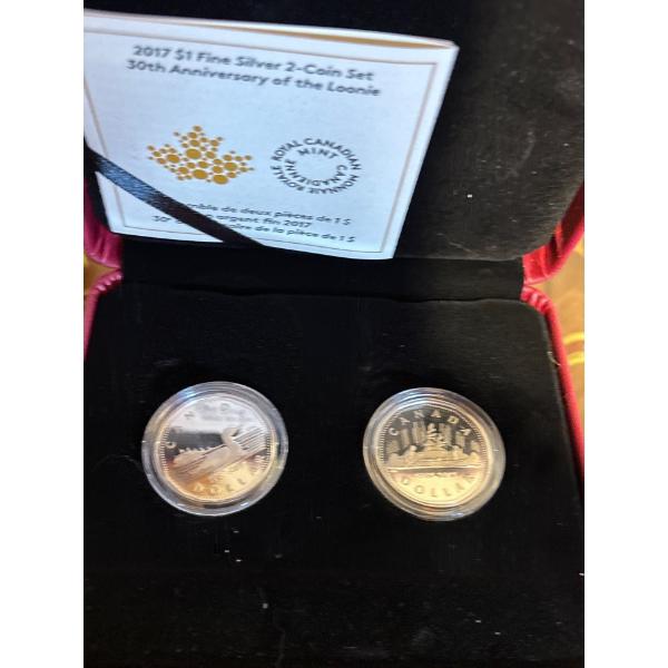 2017 $1 The Loonie, 30th Anniversary - 2 Coin Pure Silver Set