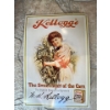Image 1 : 2 Kellogg tin Signs and A hamburger tin sign.