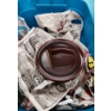 Image 3 : Bin w/ Brown and Orange Dinnerware, Serving Plates, Clear Glass Apple Salad Serving Set and More!