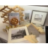 Image 1 : Kitchen Decor Collection - Wooden Vino Rack Framed Art Cook Books & Various Textiles