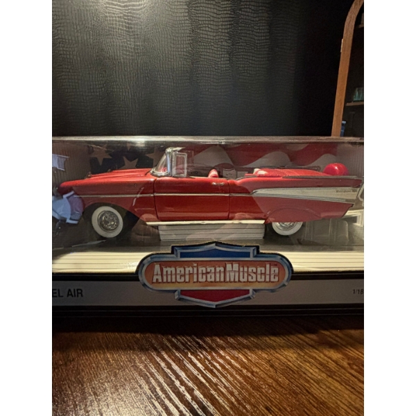 American Muscle 1957 Chevy Bel Air Convertible Napa Promo Red collector's edition original package
