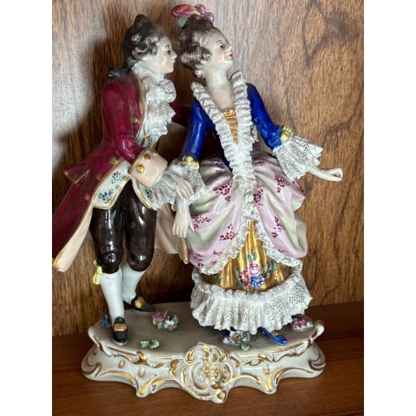 Volkstedt Porcelain Couple Figurine - Rococo Style  7T