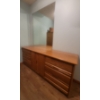 Image 2 : Wooden Four Drawered Two Cupboard Dresser w/ mirror
