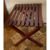 Image 4 : Mahogany Folding Stool w/ 2 Storage Organizers