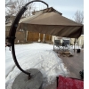 Image 4 : Massive Cantilever Umbrella w/ Octagon Shade Replacement Fabric & Wovan Outdoor Rug 