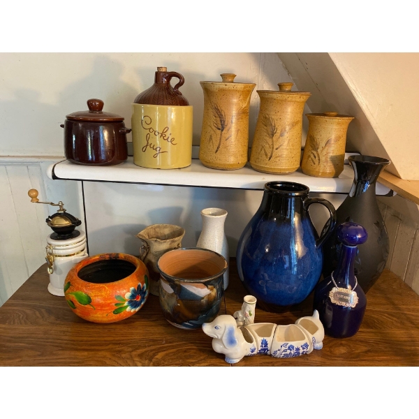 Collection of Ceramic Vases, Pots, and Jars
