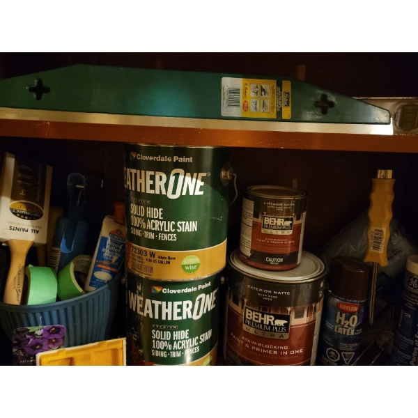 New Unopened Exterior Deck Stains 2Gal - Matte Black 1.5 Gal - & More