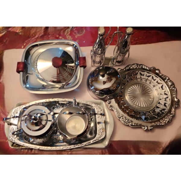 Assorted Tableware Including: Coca Cola Salt/ Pepper Shakers, Square Tray 7 L, 7 W, 2 T and More!