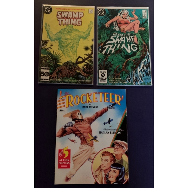 DC Comics 'Swamp Thing', 'The Saga of the Swamp Thing' & 'The Rocketeer' 