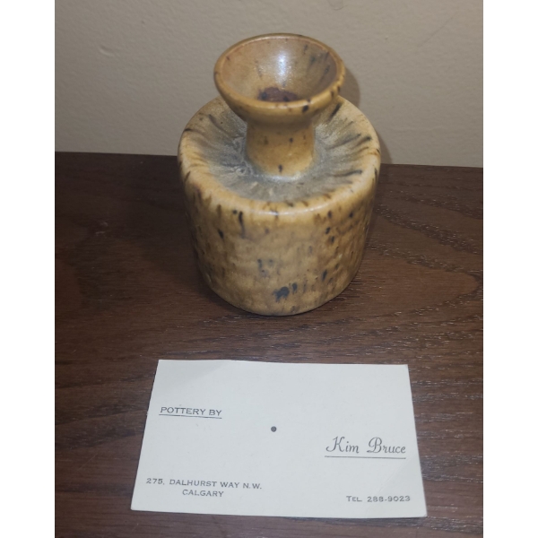 Pottery by Kim Bruce Small Brown Vase 3.5 T