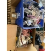 Image 3 : Massive Bin Of 100'S Of New Sun Glasses With Tags Box Of DVD'S Wooden Sculptures & Electrical Suppli