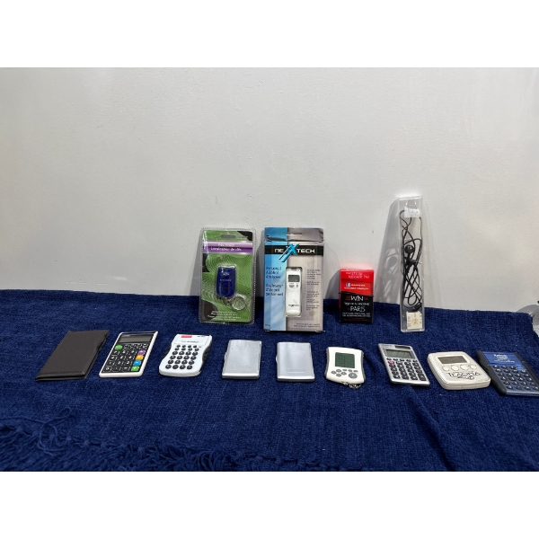 Calculators, Headphones, Key Finder, Personal Alcohol Analyzer