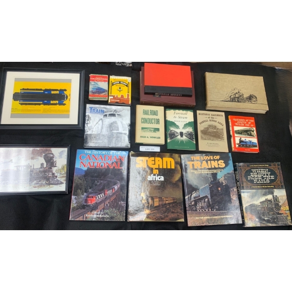 Lg Selection of Locomotive Books & Via Rail Punch Out Card