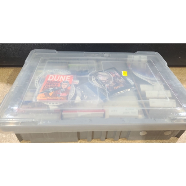 Big Bin w/ Assortment of Trading Cards/ Stickers Including: Dune, Magic, Nascar and More!
