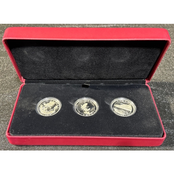 2015 Canadian  Franklin Carmichael $15 Fine Silver 3-Coin Set