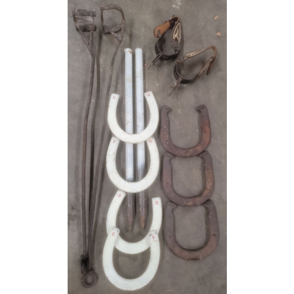 Game of Horseshoes w/ spurs & ED's Branding Tools