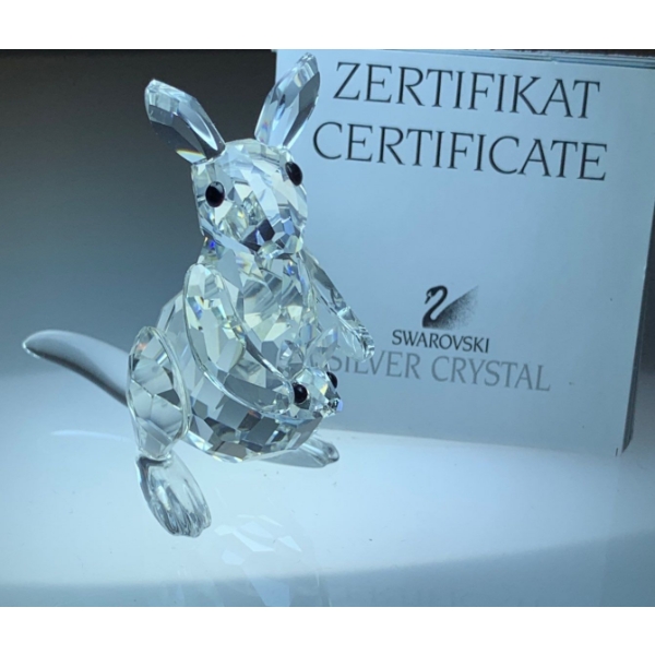 Swarovski Crystal Mama Kangaroo w/ Baby 2x2.5