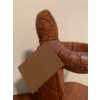 Image 5 : Walnut Hand Carved Turtle Wine Holder 12T & Metal Turtle Stepping Stone 