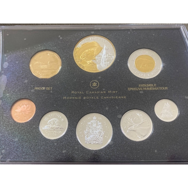 2008 Canadian Proof Coin Set Featuring Sterling Silver and Gold Plated Coins