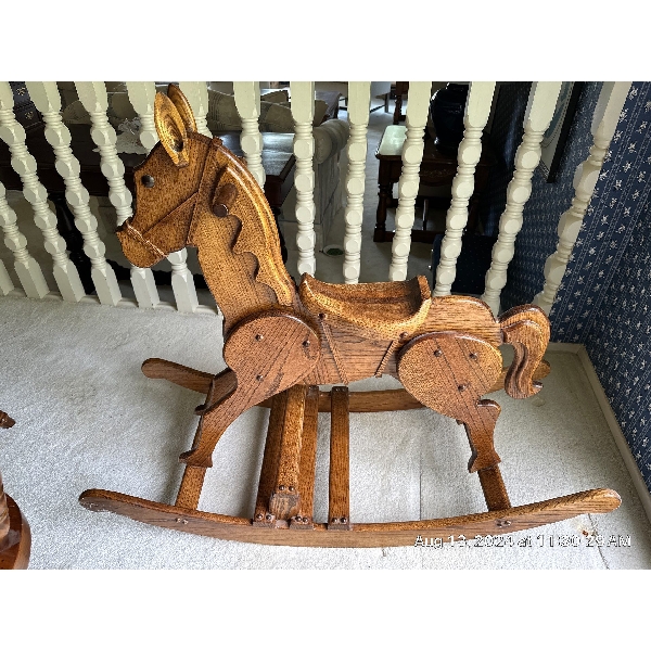 Antique Oak Rocking Horse 48L x 38T
